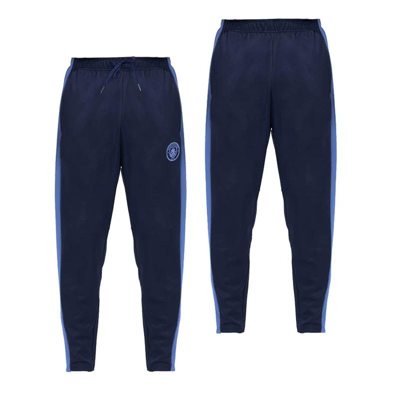 [Official Authentic] Manchester City Club | Black and Blue Patchwork Training Trousers Outdoor Sports Plaid Wear S чёрный/синий