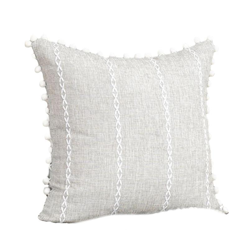 

Decorative Pillow Cover 45x45cm Polyester Pillowcase for Family Invisible Zippers