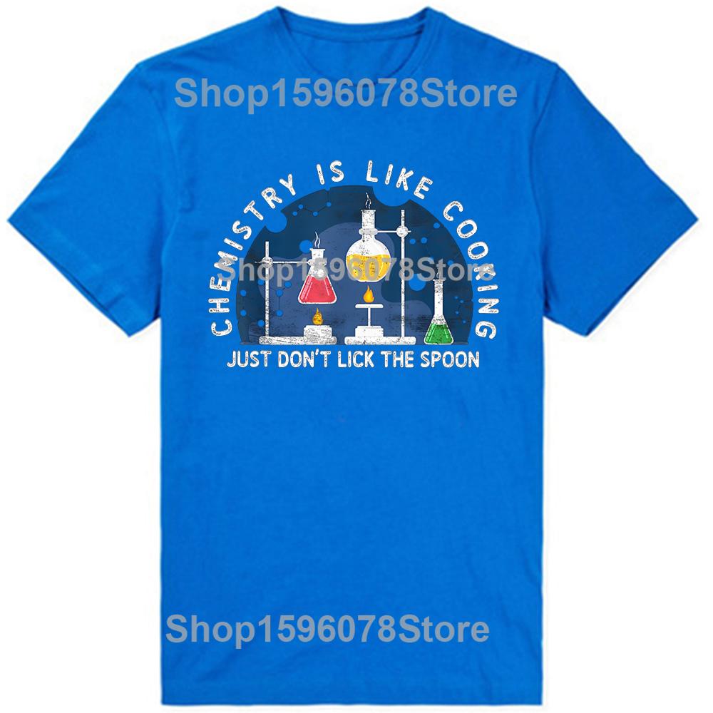 Funny Chemist Chemistry Is Like Cooking Science Tops TShirt Oversized Unisex Tshirt Graphic Tees Mens Clothing Streetwear