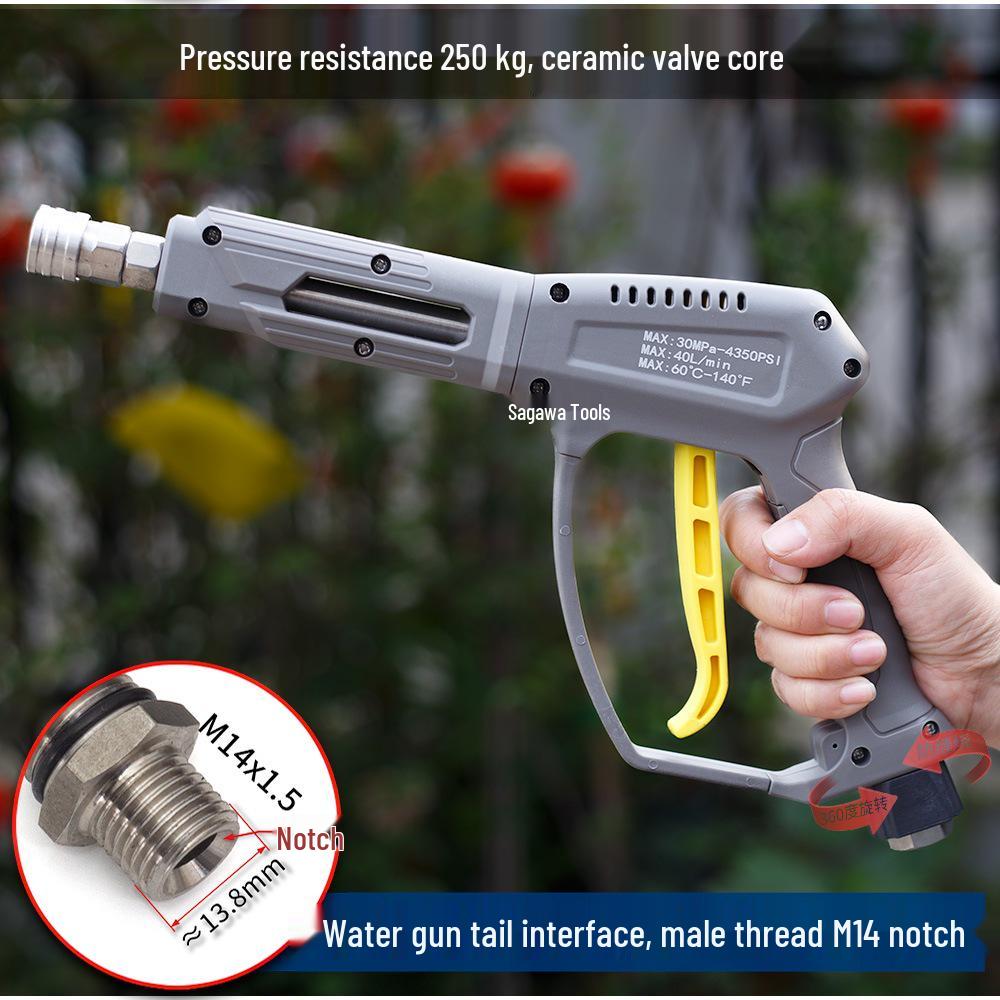 250kg Car Wash Machine: High-Pressure Water Gun Head with Anti-Tangle Ceramic Core, M14/M18/M22 280360.