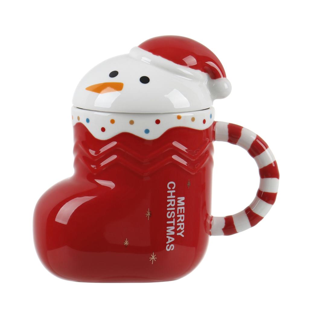 Vánoční hrnek na vodu Kreativní vánoční keramický hrnek Hrnek se sněhulákem Hrnek vysoké hodnoty