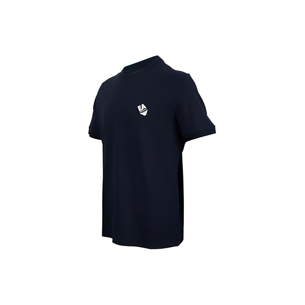 Emporio Armani Letter Round Neck Fitted Short Sleeve T-Shirt Men tops Blue 3D1TN3-1JOCZ-0965