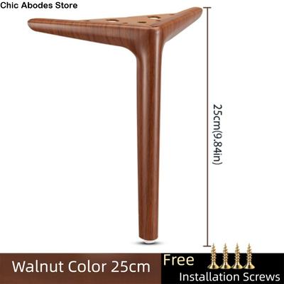Support Thickened Cabinet Legs Walnut Color Metal Furniture Feet Bedside Legs Furniture Hardware