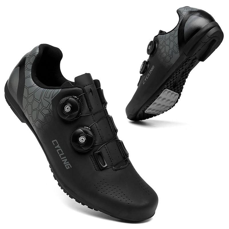 Men Women Cycling Shoes Road Mountain Bike Clipless Flat Pedal Lightweight Durable Rubber Sole