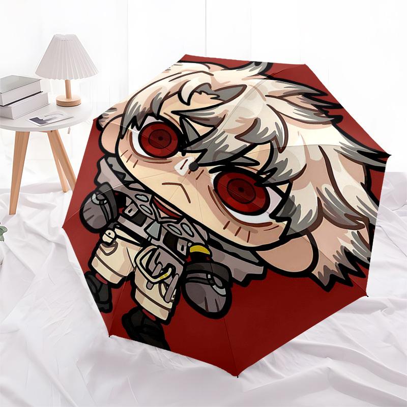 1pc Anime Character Outdoor Umbrella - Automatic Opening/Closing, Portable 3-Fold Design with 8-Rib Iron Frame - Perfect Gift for Fans, Travelers