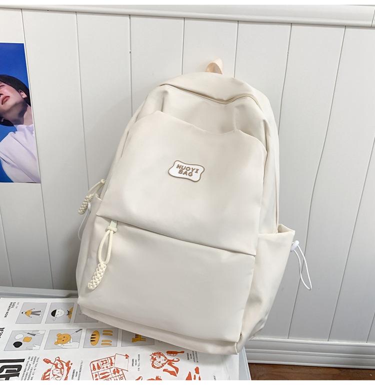 Schoolbag Korean low saturation peach pink schoolbag Junior high school student Harajuku daily travel shopping school backpack