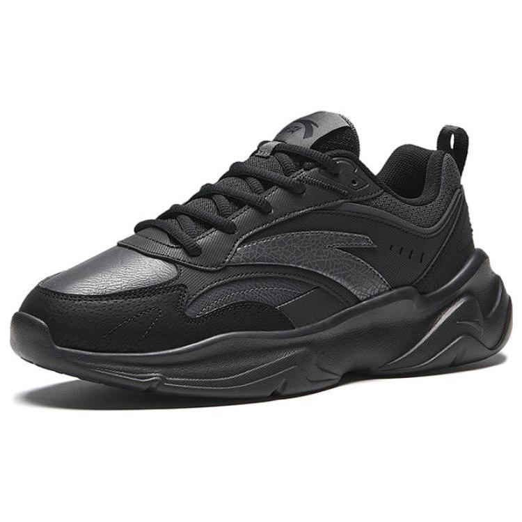 New Anta Chaobai Gz Cushioning Anti Slip And Wear Resistant Low Top Casual Shoes Men's Black 112348812-8