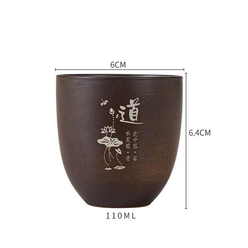 2 Pcs/set Yixing Purple Clay Teacup Coffee Cup Oolong Tea Handmade Boutique Tea Bowl Master Teacup Portable Personal Single Cup