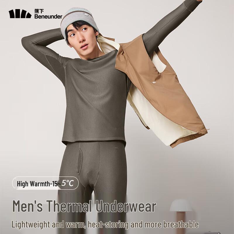 Beneunder Men's High-Elastic Warm Thermal Underwear Set SF05524