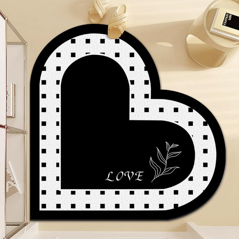 Door Entry Mat Dirt Resistant Non-slip Door Mat Peak-heart Entry Mat Mat Absorbent Entry Mat