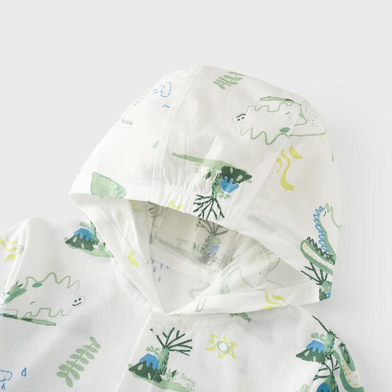 TONGTAI Baby Unisex Summer Hooded Cotton Cardigan
