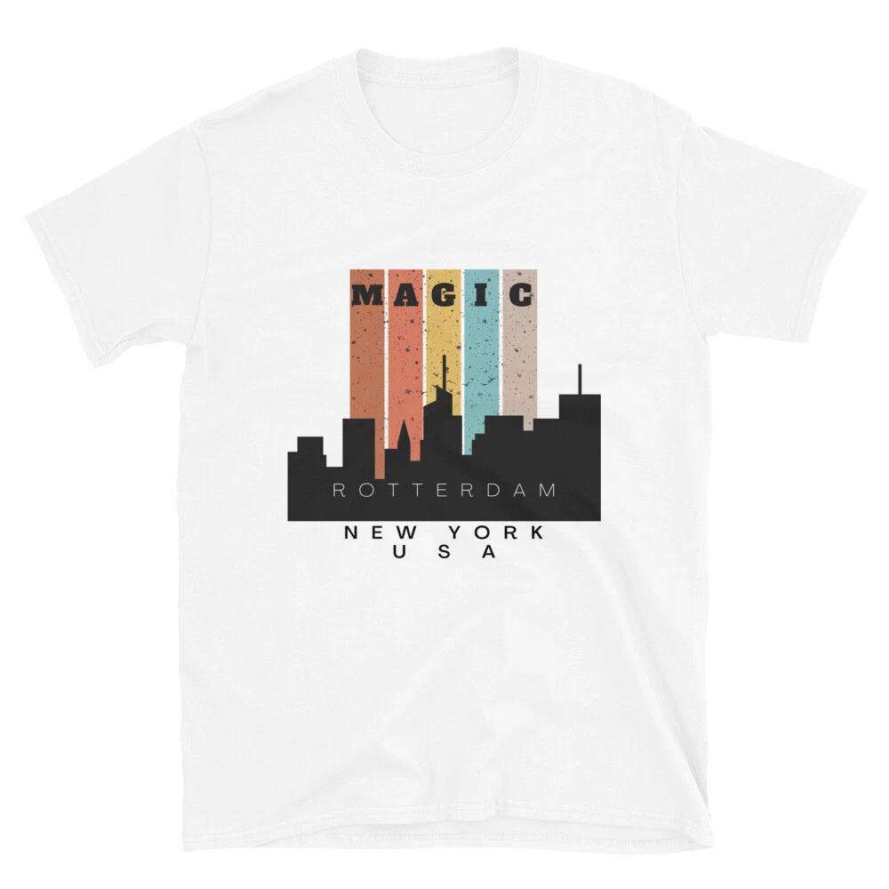 

Magic Rotterdam NY Skyline Everyday Travel T-Shirt XL