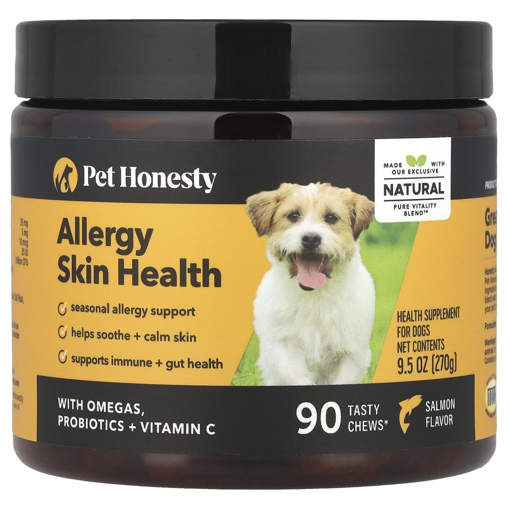 Allergy Skin Health, For Dogs, Salmon, Tasty Chews, 90 Pieces, 270G (9.5Oz)