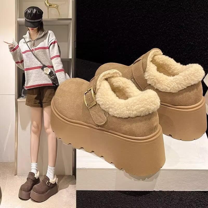 High-heel Platform Shoes, Women's Padded Shoes, New Thick-soled Shoes, Snow Boots, Cotton Shoes