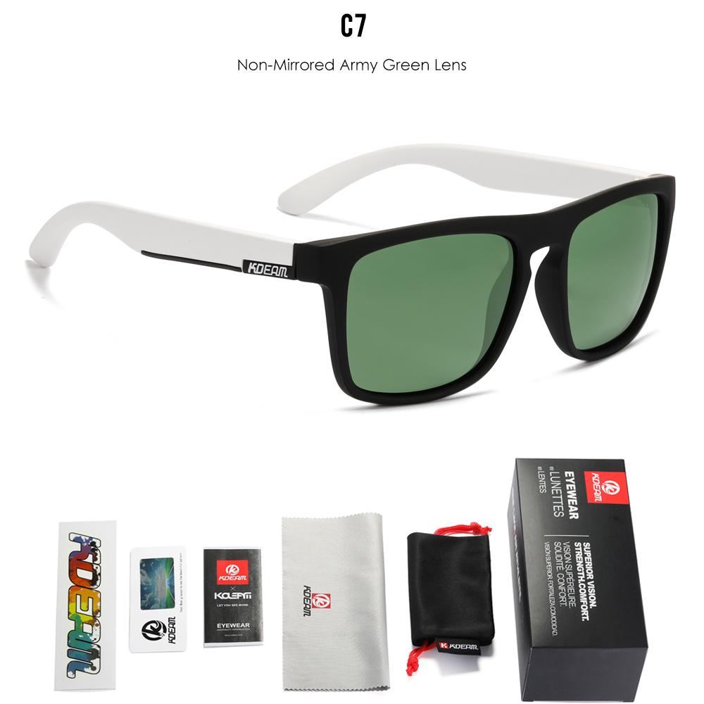 KDEAM Legend Square Sunglasses Polarized Lens For Men Women Outdoor Sports Fishing Mountaineering Sun Glasses With Brand Box 4