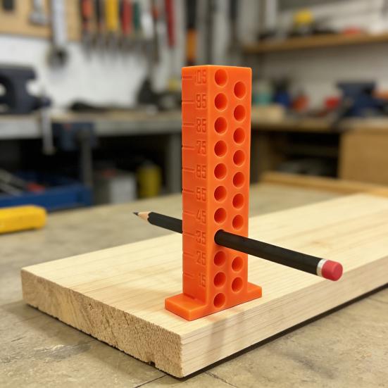 Height Gauge Woodworking Tool 3D Printed 0-105cm Height Measuring Tool with Line Marking Holes for Woodworking Engineering