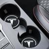 Car Sticker 2025 Hot Car Anti Slip Coaster Water Cup Slot Non-Slip Cushion For Tesla Model 3 Model X S 2016-2023 Model Y Decals