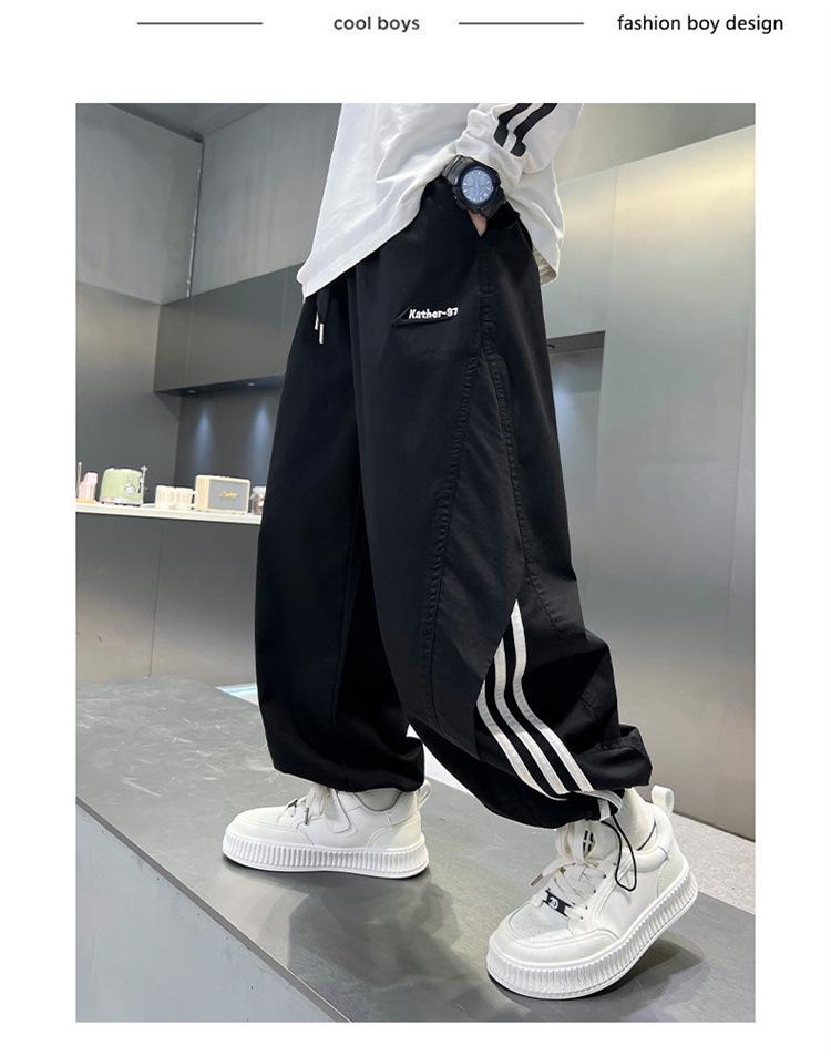 2026 Summer Boys' Wide Leg Casual Pants for Junior High Students