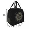 Polyhedral Dice Sacred Symbol Of The Occulti Insulated Lunch Bag for Women Office Cooler Thermal Food Box Tote Portable