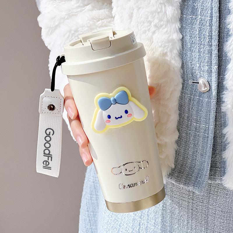 

Girls Cup Large Capacity Portable Coffee Cup 316 Stainless Steel Thermos Cup Thermal Insulation Accompanying Water Cup 520Ml color box