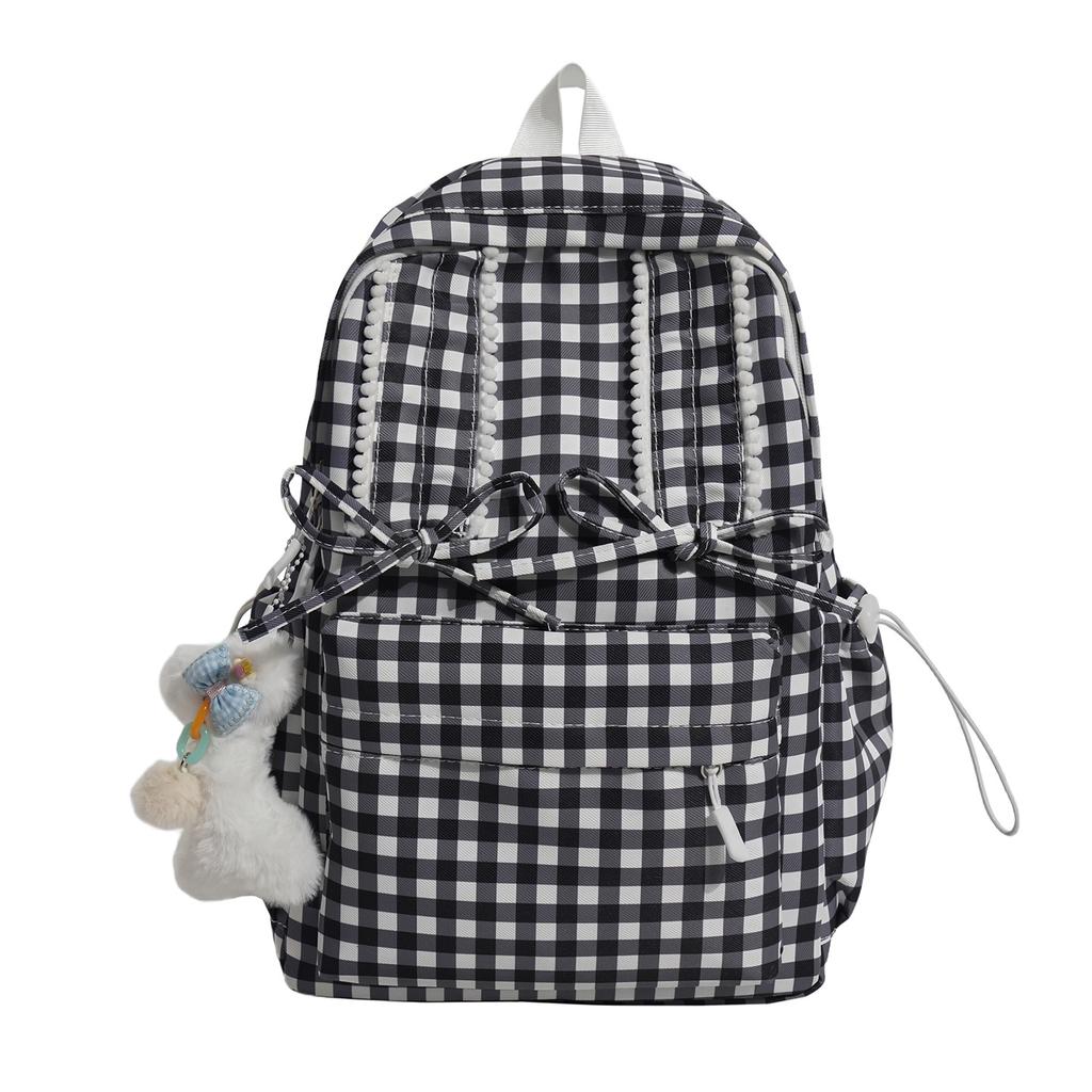Schoolbag Mori small fresh plaid milk Huhu soft girl travel backpack high value spring new children's research small backpack