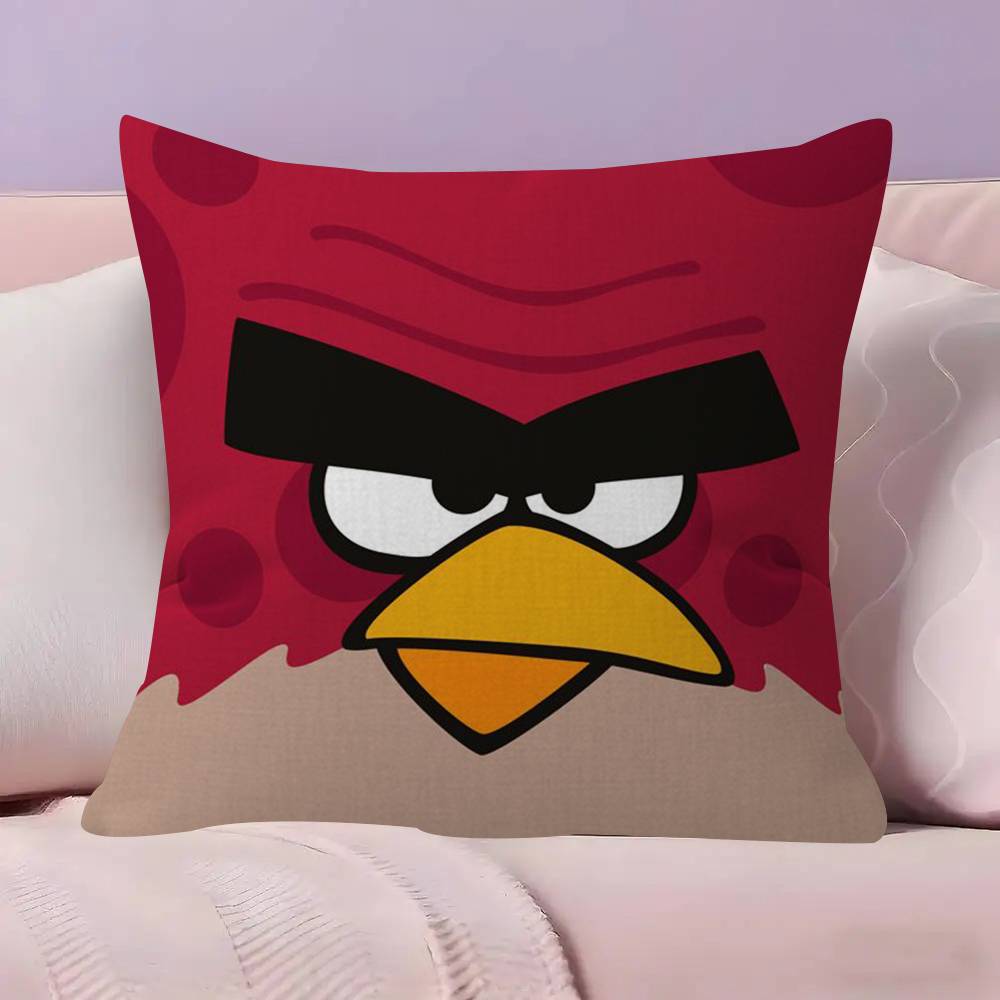 Animation AAAngry Birds Cartoon   Pillow Cushion Cover Pillowcase Living Room Sofa Home Decor Customized