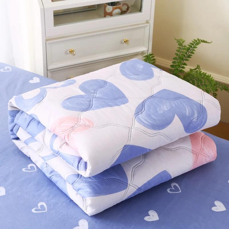 Quilted Summer Quilt And Pillowcase Or Single Quilts Soft Breathable Washable Thin Comforter Double Blanket