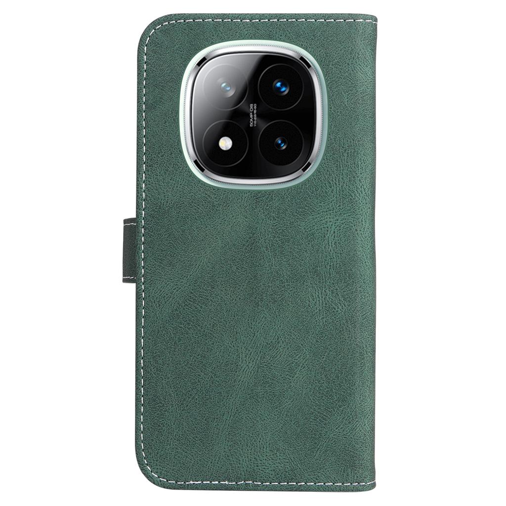 For Xiaomi Redmi Note 14 Pro+ 5G/Note 14 Pro 5G/Poco X7 5G Case Flip Wallet Leather Phone Cover 3 Color Splicing