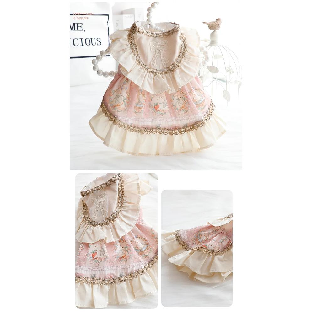 Lolita princess dress for dog and cat, clothes for spring and summer