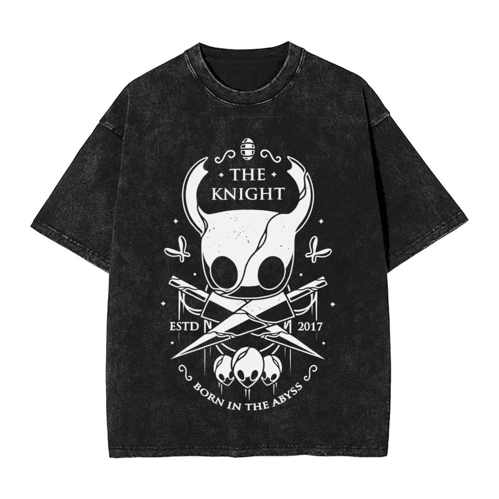 Mode Vintage Herren- und Damen-T-Shirt Hollow Knight Print T-Shirt Locker Kurzarm Streetwear Sommer Lässig Kinder Oberteile Kleidung
