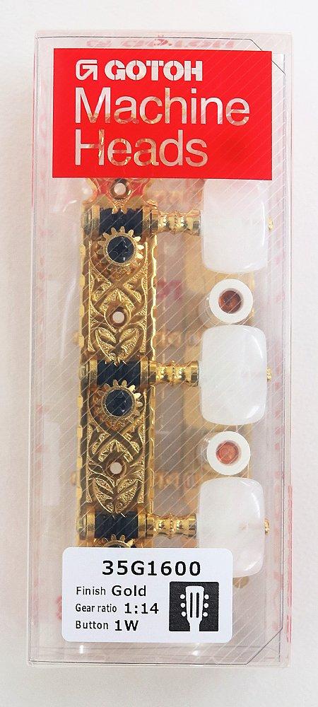 GOTOH Classic Guitar Tuners, 1W Button, Gold (35G16001WX) 35G1600-1W