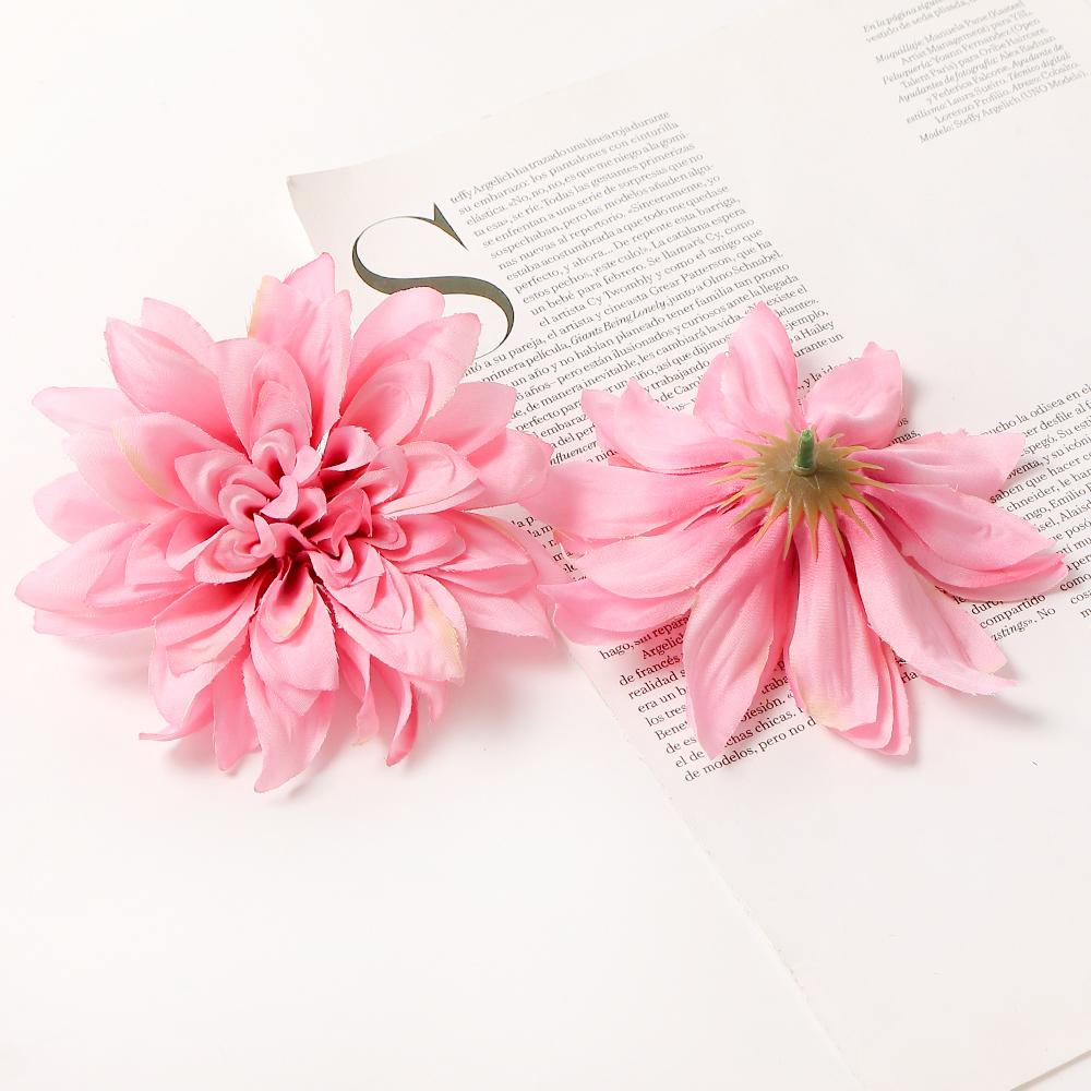 5 Stück Bulk Künstliche Dahlienblütenköpfe Weihnachtsdekoration Heimzimmerdeko Hochzeitswanddekoration Kunstblumen-Accessoires