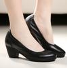 Fashion Women Genuine Leather Shoes Office Lady Shoes Women Wedge Ballet Shoes 2017 Newest High Heels Pumps Woman Mom Shoes Plus Size