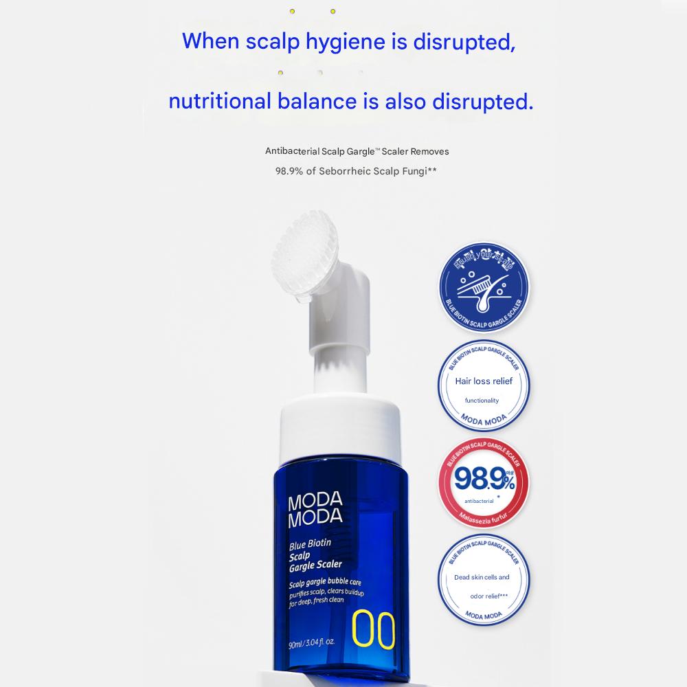 Modamoda Step00 Bleu Biotine Gargarisme Scalp Exfoliant 90 ml/3.04 fl. oz.