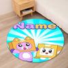 Custom Name LankyBox Printed Round Rug Carpet Chair Rug Area Rug Entryway Doormats,for Office Chair Living Room Bedroom Kitchen Room.