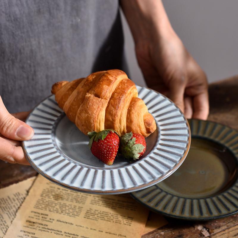 Japanese-Style Retro Ceramic Coffee Cup and Saucer Set Creative Afternoon Tea Mug With Tray Personalized Mug Kiln Water Cup