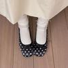Polka Dot Bow Flat-soled Single Shoes Soft-soled Comfortable Office Workers Commuter Casual Shoes Square Head Spring and Summer Women's Shoes