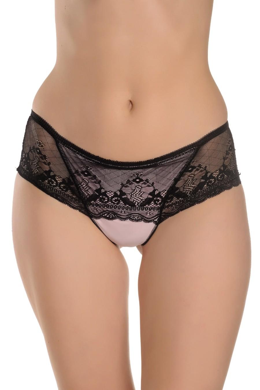 

Трусики стринг ORO (72800) 5(XL) прозорий колір чорний