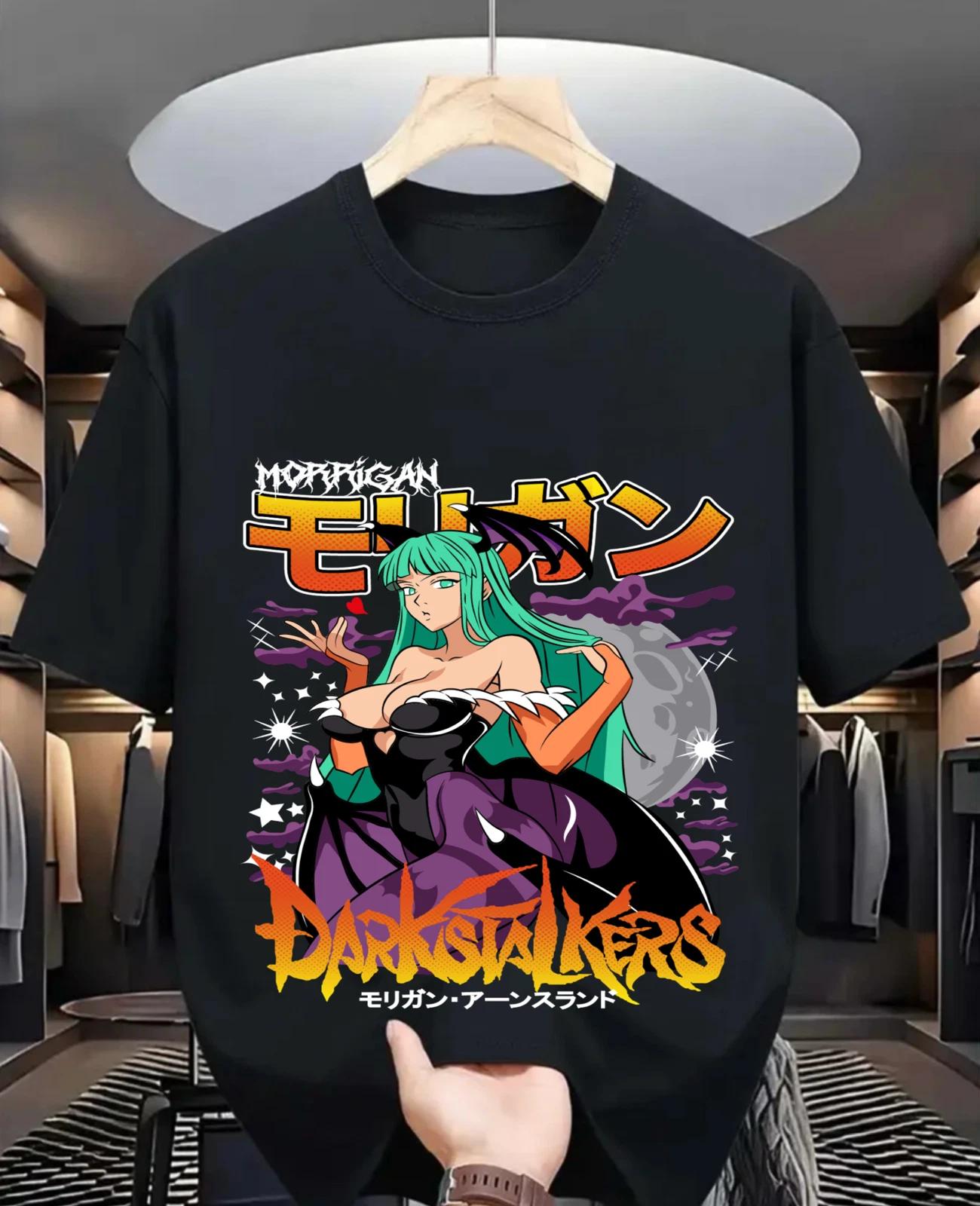 Футболка Морриган Эйнсленд, футболка Darkstalkers, футболка для девушки в стиле аниме, футболка-подарок, все размеры. 4XL