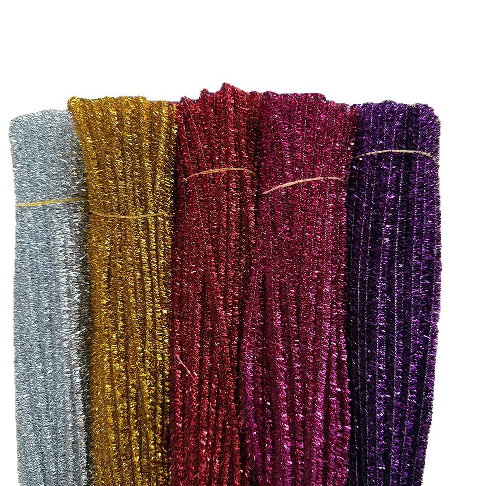 Chenilles Irisées à Paillettes Arc-en-Ciel - Accessoires de Fleurs DIY