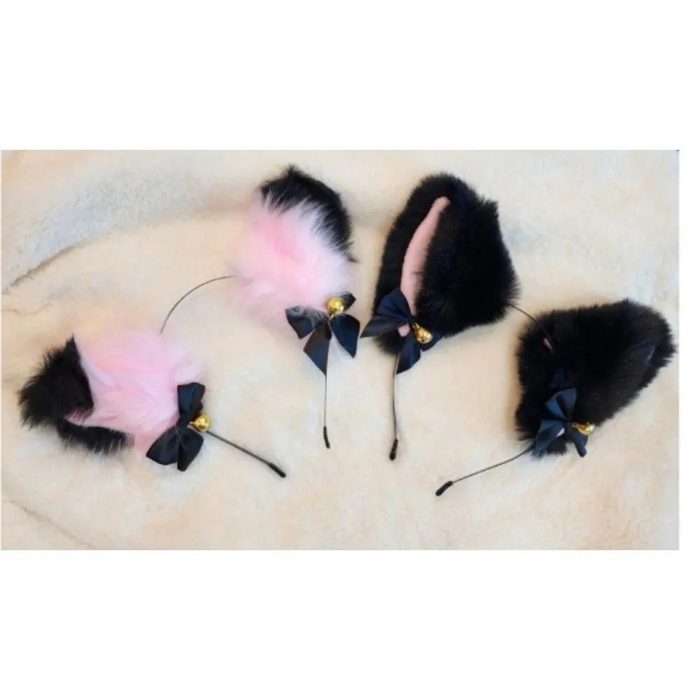 Birthday party headband, photo shoot cat ear headband for children s celebration parties pink