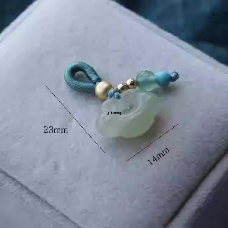 Bransoletka i zawieszka z agatu Hetian Jade liczi Ruyi