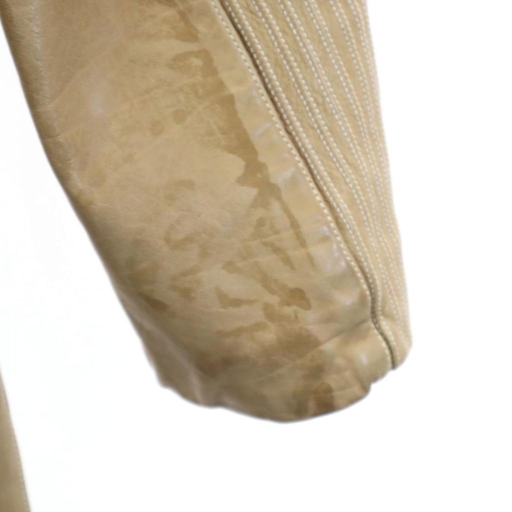 Marni Genuine Leather Leather Coat 42 Beige Women Used