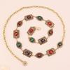 Metal Rhinestone Belly Belts Colorful Y2K Waistband Retro Women Waist Chain  Decorative Jeans