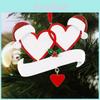 Double Heart Red Hat Christmas Tree Ornament Adorable Resin Hand-painted Decoration For Holiday Cheer
