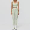 Completo da Yoga da Donna Transfrontaliero: Color Block Nude Feel, Vita Alta Costolata, Abbigliamento Sportivo Fitness Versatile