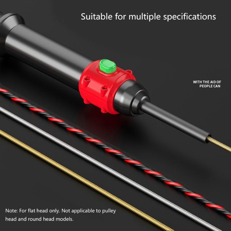 Pomůcka pro protahování kabelů pro elektrikáře Manuální protahovací nástroj pro dráty v trubkách Tmavý protahovací nástroj pro dráty Pomůcka pro protahování ve stěnových trubkách Tahací nástroj