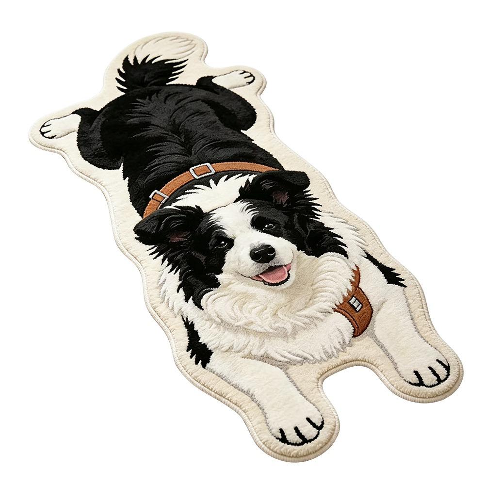 Anti-fouling Home Decor Carpet Soft Plush Dog-Shaped Floor Mat Cartoon Carpet  for Home Decoration
