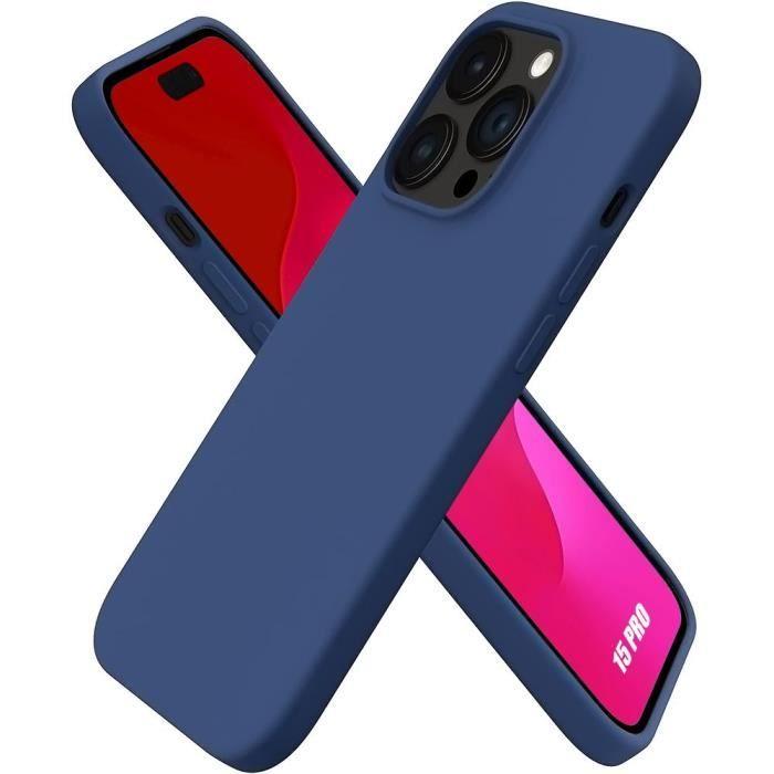 Case for iPhone 15 Pro - Silicone - Ultra Thin - Shockproof - Navy Blue - Flexible