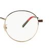 Gucci optical glasses [Available prescription] Gold frame, transparent lens, side webbing GG1054OK-002 51 F dust bag + glasses case (random color)